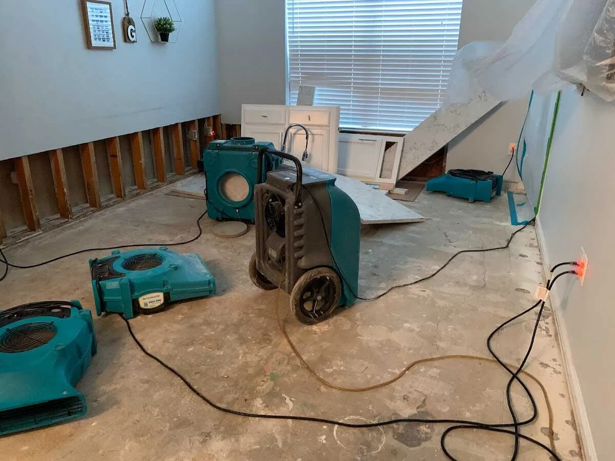 Dehumidifier in flood-cut room for Water Extraction & Removal in Pocono